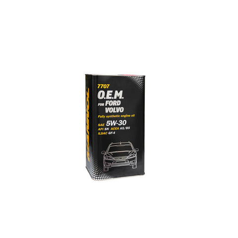 Mannol Oem Fully Synthetic Engine Oil 5L 5W30 Fits Ford Volvo 7707