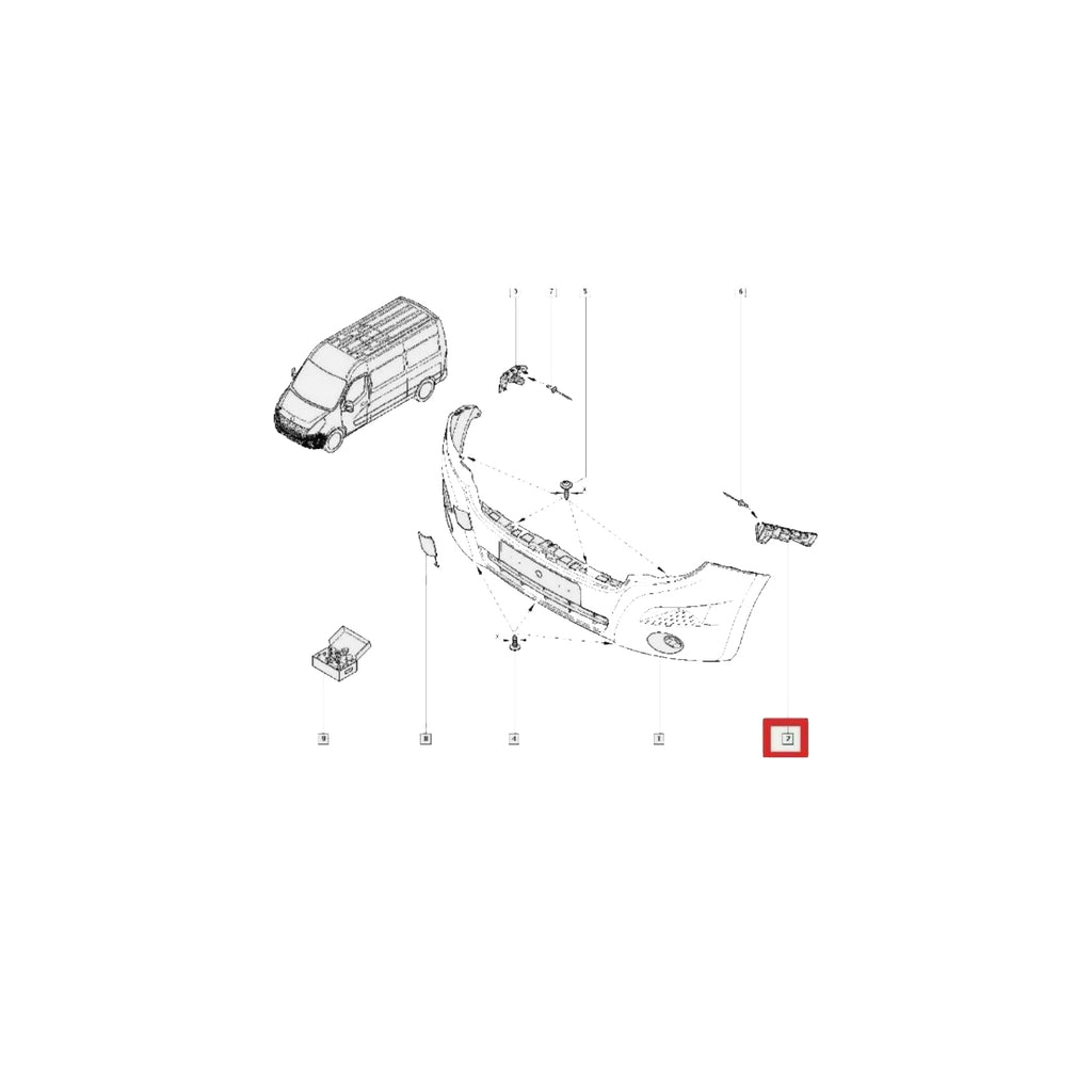 Renault Master Front Left Bumper Holder Bracket 2010 Onwards 620430006R