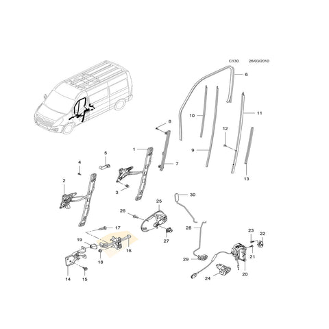 Renault Trafic Vauxhall Vivaro Front Door Hinge Check Strap 804300242R