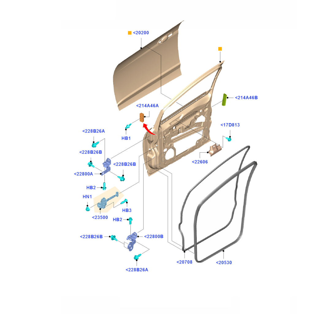 Front Door Check Strap Stop Fits Ford Transit Courier ET76A23500ABN