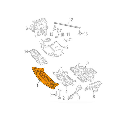 UNDERRIDE GUARD ENGINE COVER FITS MERCEDES W212 S 212  2010-2016, 2125203923