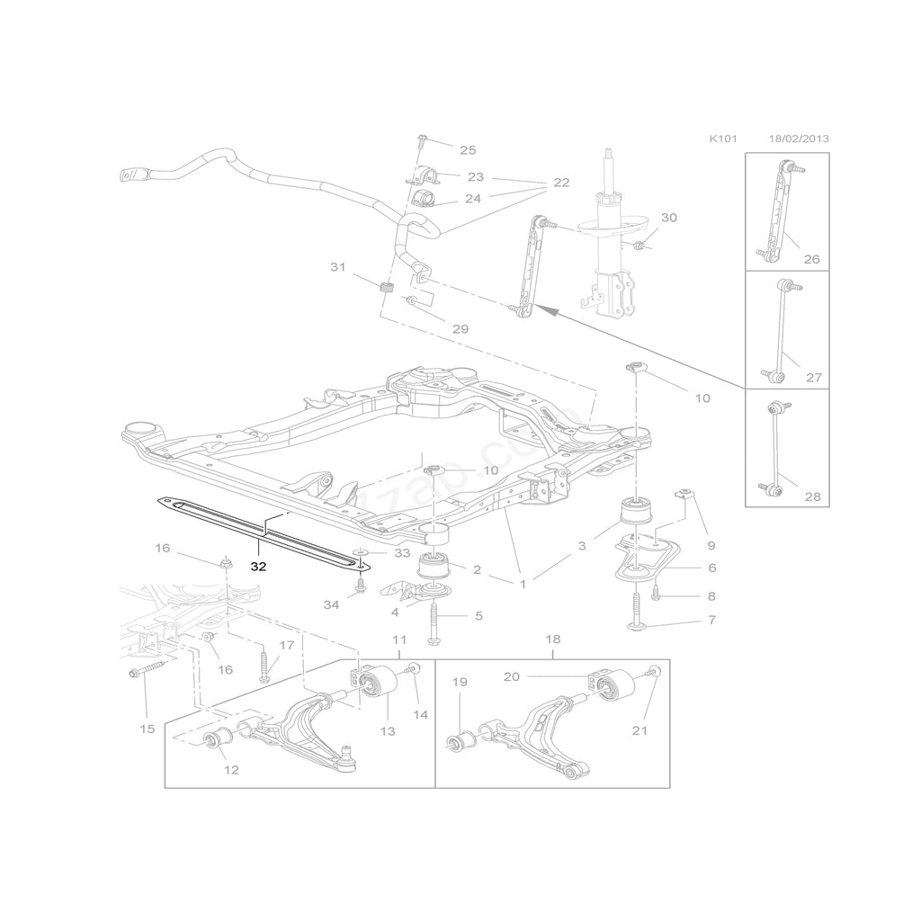 Genuine Vauxhall Astra J IV 2013 Fits Bracket 13398312