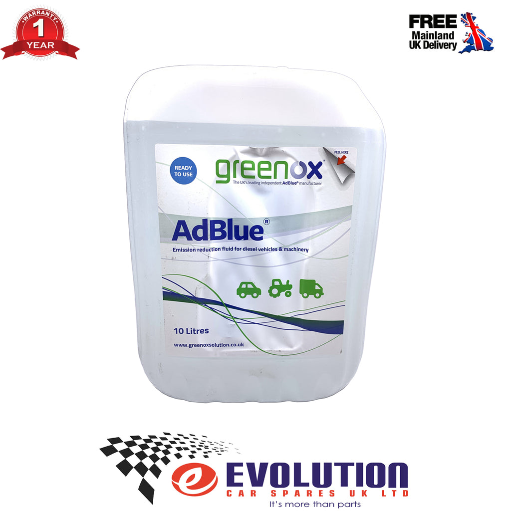 1 x 10L Greenox Fuel Additive AdBlue Emission Reduction Fluid for Diesel Vehicles with Pouring Spout