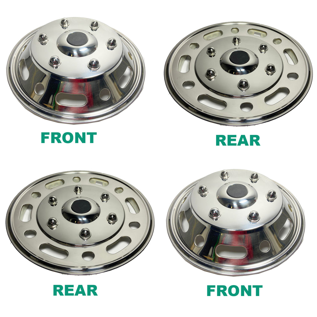 4 X Universal 16" Inch Trend RC Car Wheel Trims Cover Hub Caps Stainles Steel