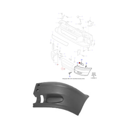 Ford Transit Mk6 2000 to 2006 Fits Front Left Bumper Corner End YC1517K937ADYBB4