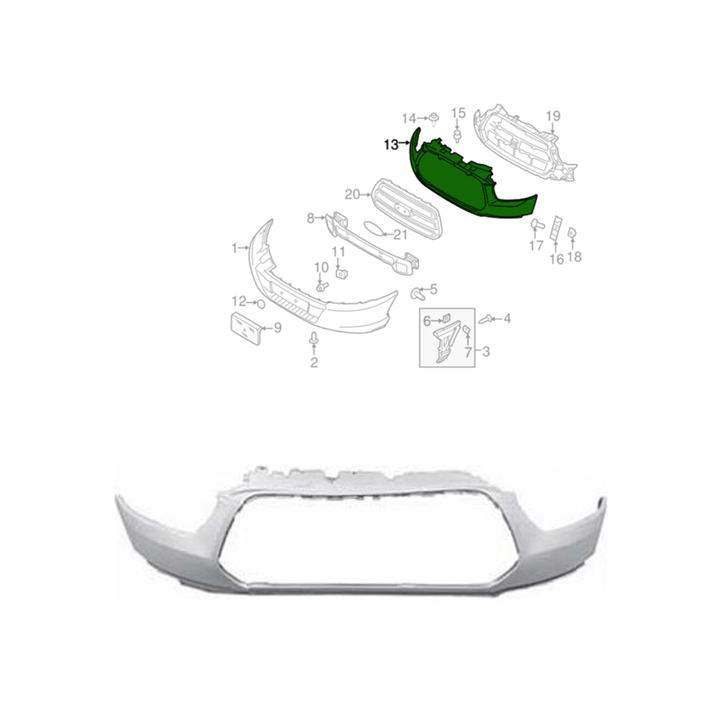 Ford Transit 2014 Fits Front Bumper Upper Section Primed BK3117F003AGXWAA