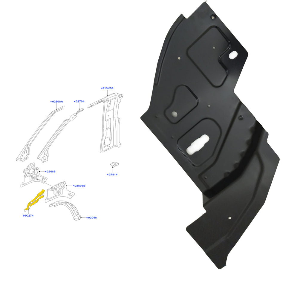Ford Transit MK7 Fender Front Strap Lower Right BC1116E104AB