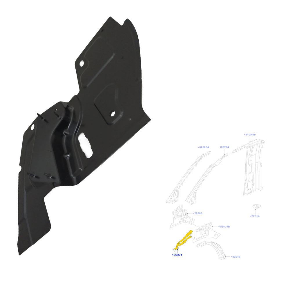 Front Wing Strap Lower Left Fits Ford Transit Mk7 BC1116E104AA