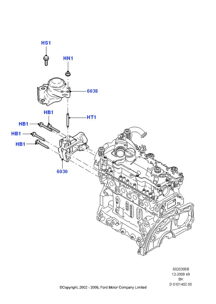Engine Mounting Right Fits Ford Fiesta IV Fusion 1.4 1301965