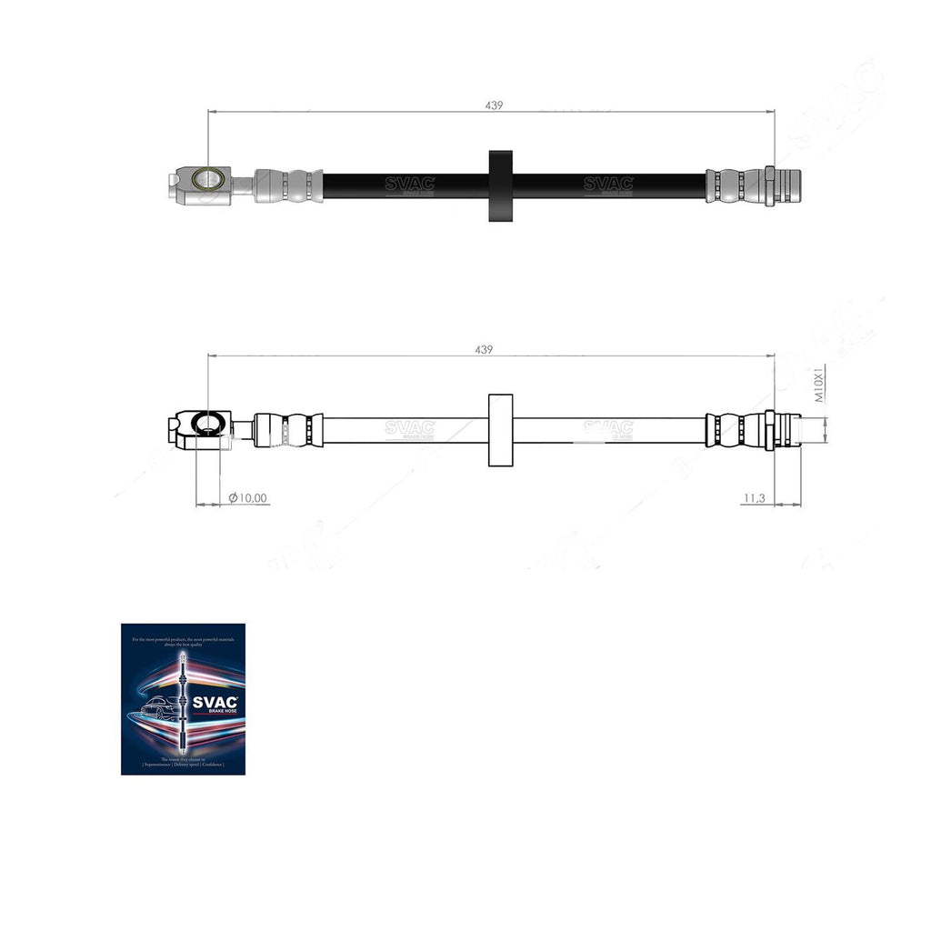 Vw Golf Mk4 Front Brake Hose Bora 97 to 05 1J0611701