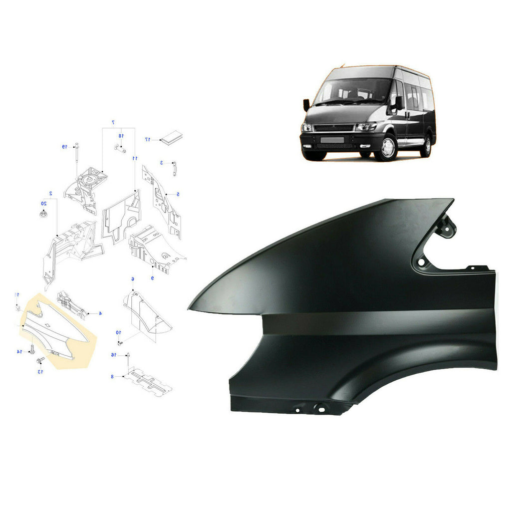 Ford Transit MK6 Front Left Wing Fender Panel 2000 to 2006 4469786 4059150