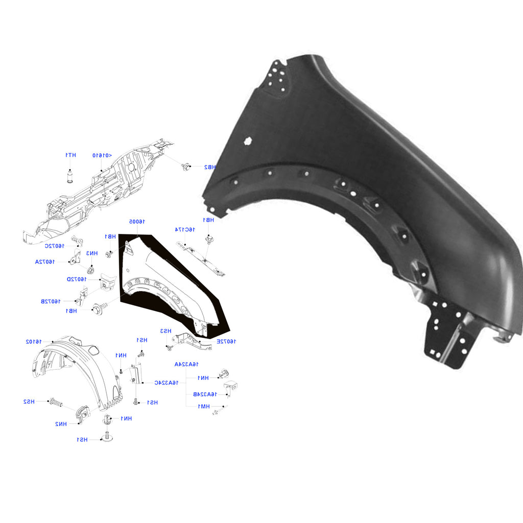  Ford Transit Connect Front Wing Fender Right Side 2003 to 2013 1332797