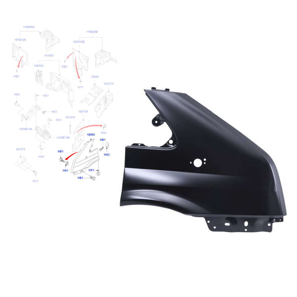 Ford Transit Mk7 Front Wing Panel With Holes Right   2006 - 2014