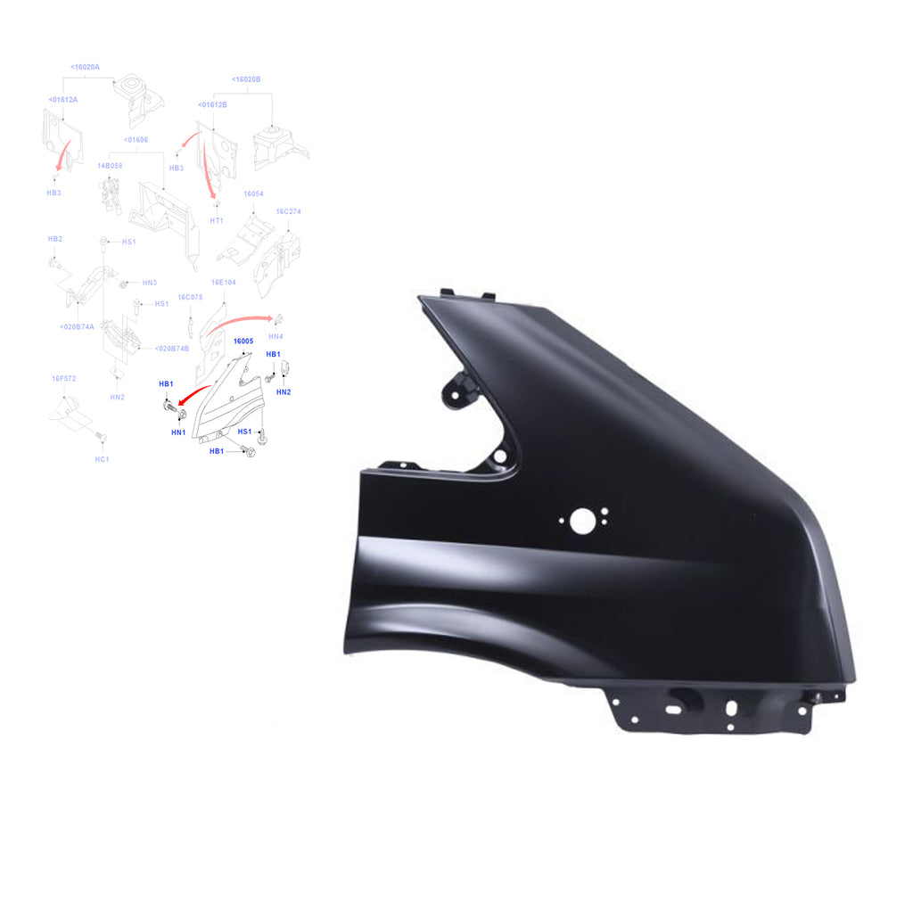Ford Transit Mk7 Front Wing Panel With Holes Right   2006 - 2014