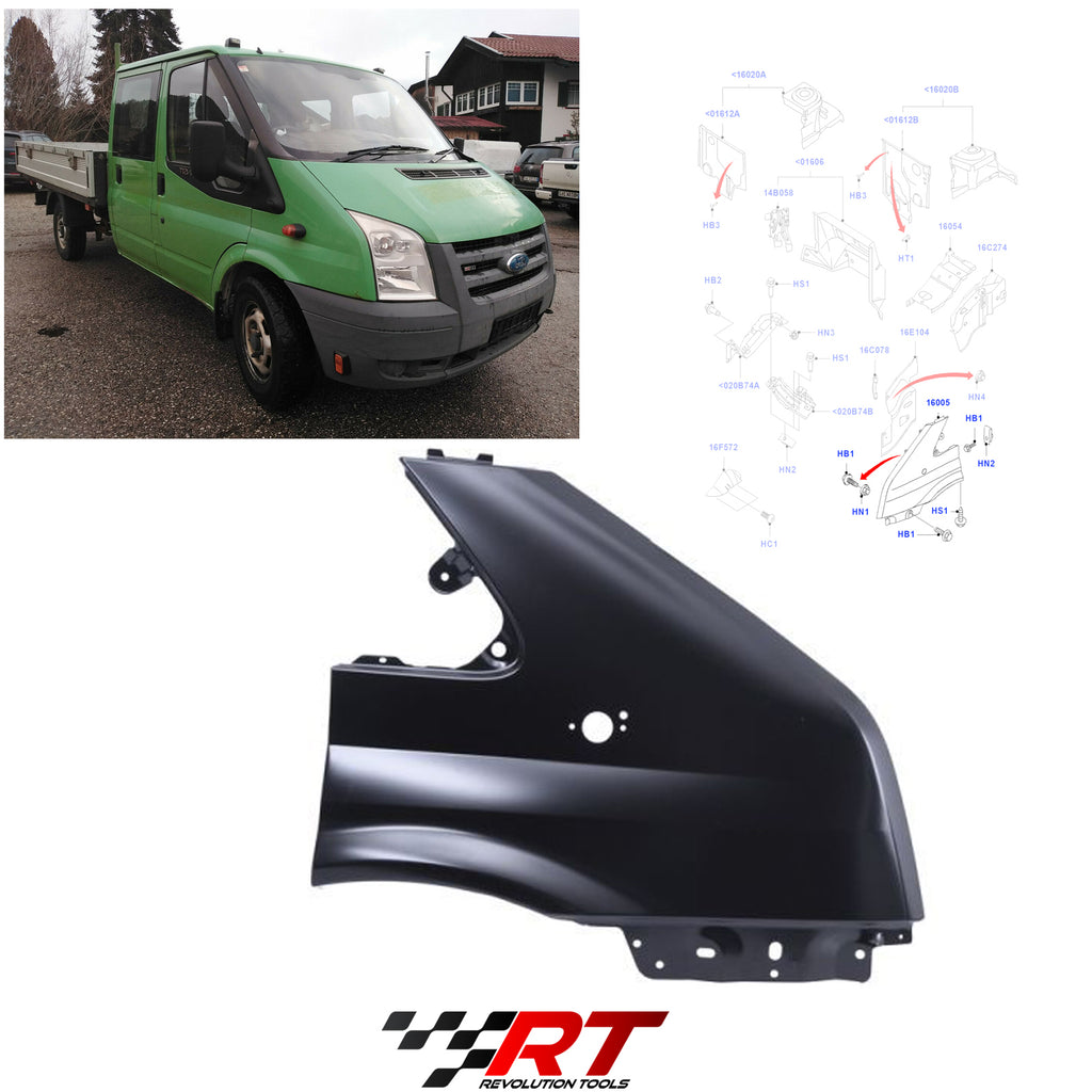 Ford Transit Mk7 Front Wing Panel With Holes Right   2006 - 2014