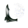 Ford Focus Mk2 Front Right Fender 1376483 P4M51A16008CA