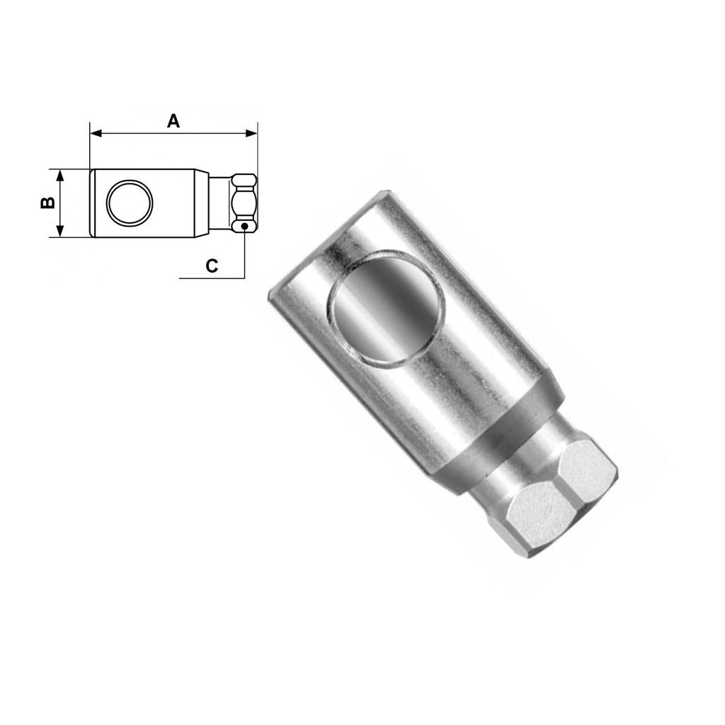 Prevost BRM 061151 G 1/4 6mm Parallel Female Threaded Composite Coupler 