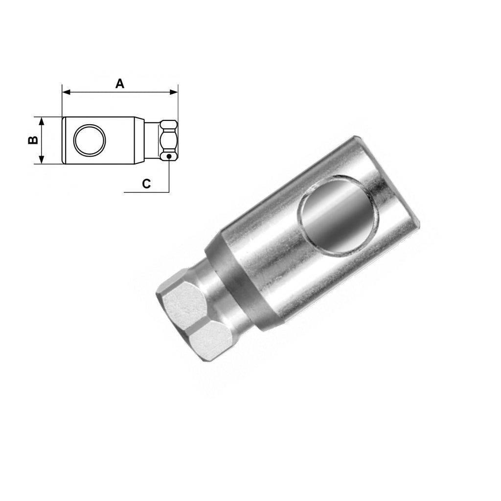 Prevost BRM 061151 G 1/4 6mm Parallel Female Threaded Composite Coupler 