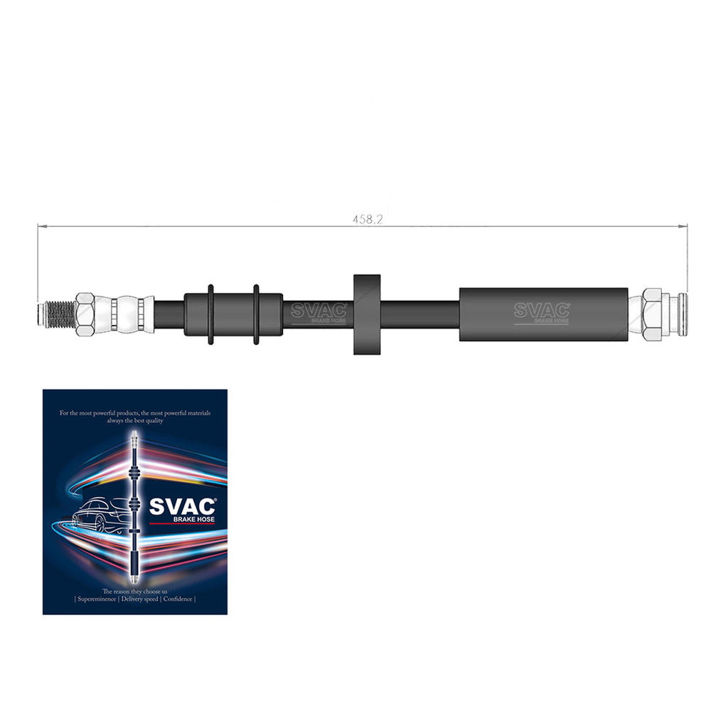 Fiat Ducato Front Brake Hose 1982 to 1994 7567861
