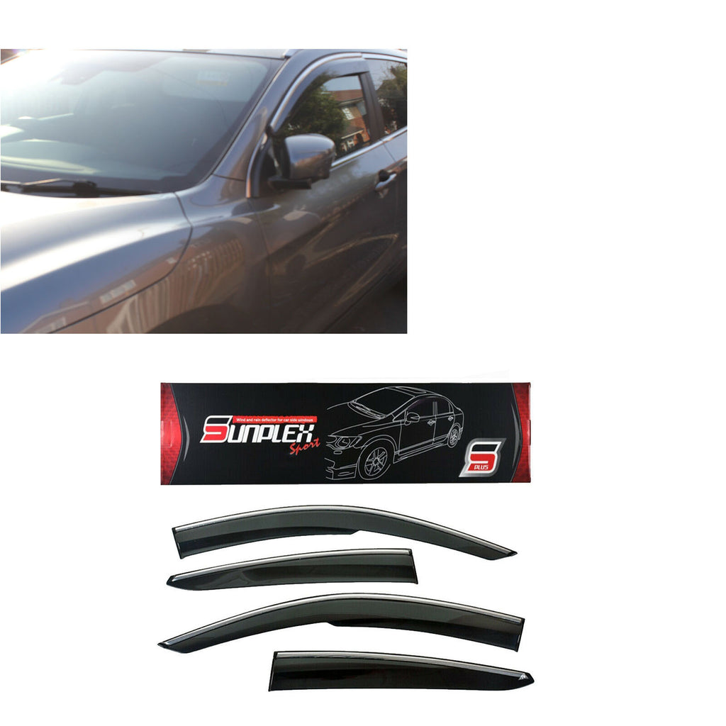 Nissan Qashqai Wind Rain Smoke Deflector Sunplex With Chrome 2007 to 2014