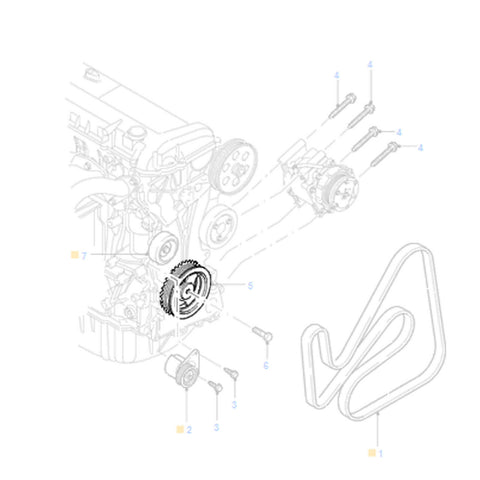CRANKSHAFT BELT PULLEY FITS FORD MONDEO MK3,MK4 ,S-MAX,GALAXY 1S7G6316BE,5227815