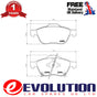 FRONT BRAKE PAD SET FITS TOYOTA AVENSIS 00 03, AVENSIS VERSO 01 08, 0446505090