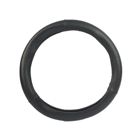 UNIVERSAL GRIP STEERING WHEEL COVER GLOVE , BLACK LUXURY HQ LEATHER CAR