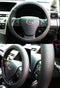 UNIVERSAL GRIP STEERING WHEEL COVER GLOVE , BLACK LUXURY HQ LEATHER CAR