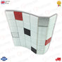 30 x 30 cm GLASS MOSAIC WALL TILES SHEET WHITE WITH MIXED COLOUR PATTERN