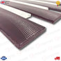 30x30 cm INTERLOCKING GLASS WALL TILE SHEET MAROON & GREY WITH DOTTED BRUSH