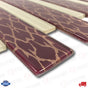 30x30 cm INTERLOCKING GLASS WALL TILE BEIGE & MAROON WITH BRONZE DETAILS
