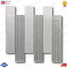 30x30 cm INTERLOCKING GLASS WALL TILE SILVER & GREY WITH CIRCLE DETAILS