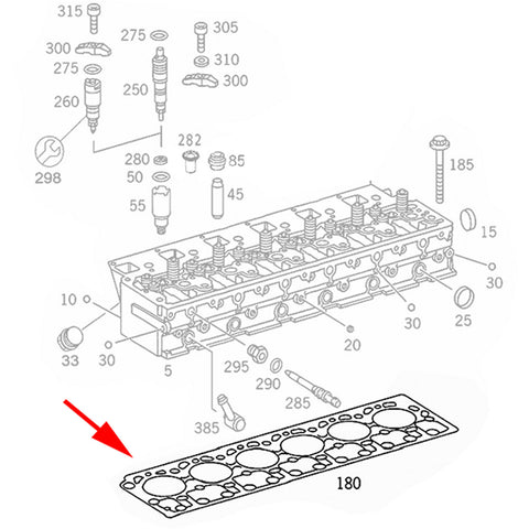 CYLINDER HEAD GASKET FITS MERCEDES-BENZ ATEGO, AXOR, ECONIC, TOURINO, 9060161120