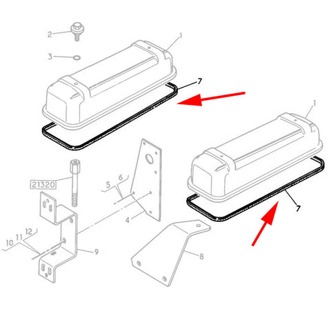 CYLINDER HEAD COVER GASKET SEAL FITS RENAULT TRUCKS MAGNUM, MAJOR, 5000 678 440
