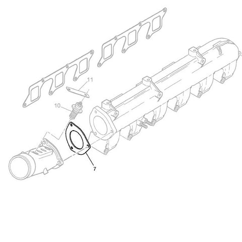 INTAKE EXHAUST MANIFOLD GASKET SEAL FITS RENAULT TRUCKS, 5000686117