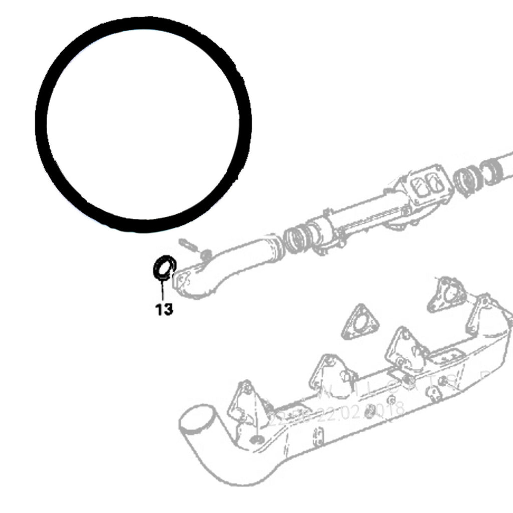 INTAKE EXHAUST MANIFOLD GASKET SEAL RING WITH SPRING FITS DAF, 0227103