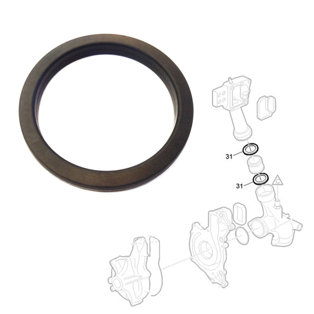 COOLANT TUBE, WATER PUMP RING GASKET SEAL FITS VOLVO, RENAULT TRUCKS, 1547254