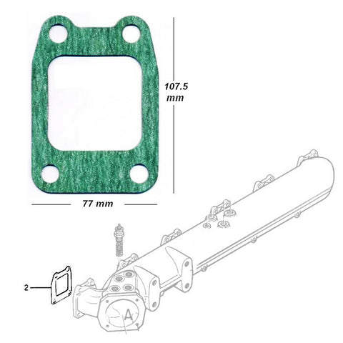 INTAKE EXHAUST MANIFOLD GASKET SEAL FITS RENAULT TRUCKS, 5000693288