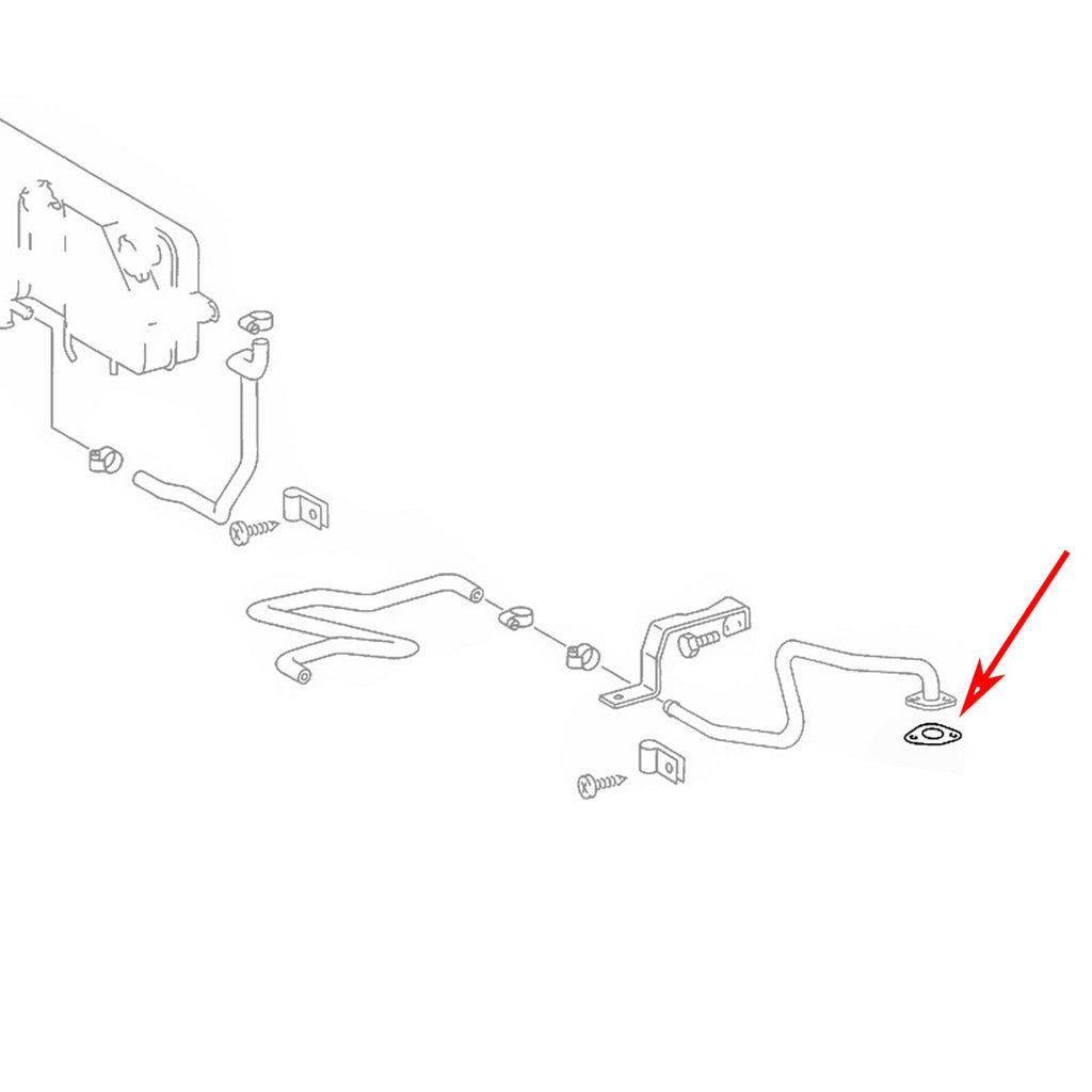 COOLANT PIPE HOSE GASKET SEAL FITS MERCEDES-BENZ, 3662030380