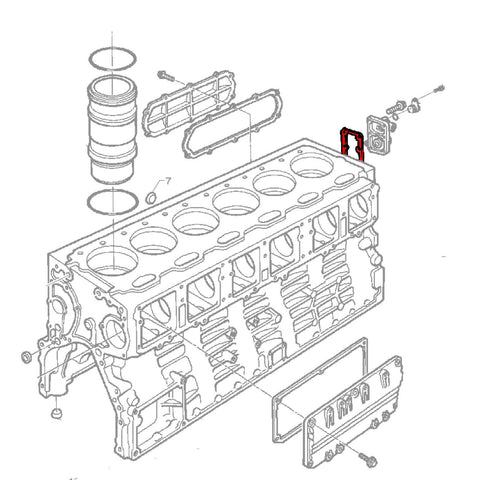 CRANKCASE HOUSING COVER GASKET SEAL FITS SCANIA P, R, T, 114, 1374325
