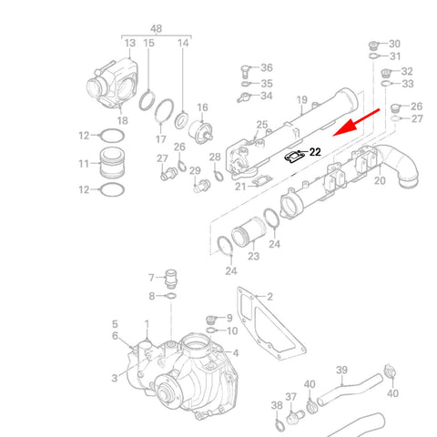 COOLANT,COOLANT-WATER FLANGE GASKET FITS DAF XF, CF, LF, FA, 1987 ON, 1300 212