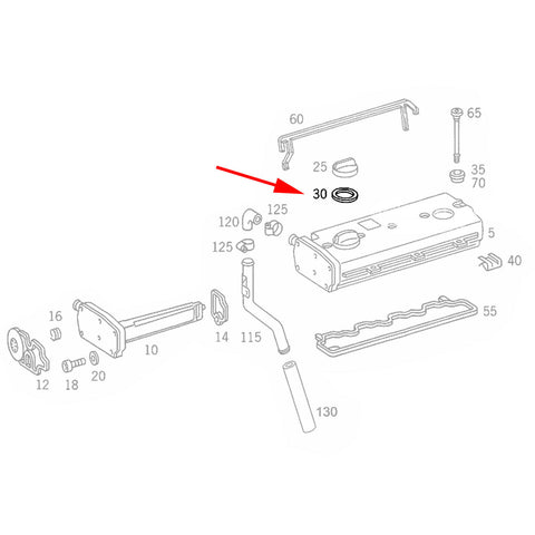 CRANKCASE BREATHER, OIL FILLER CAP GASKET SEAL FITS MERCEDES-BENZ, A1020180380
