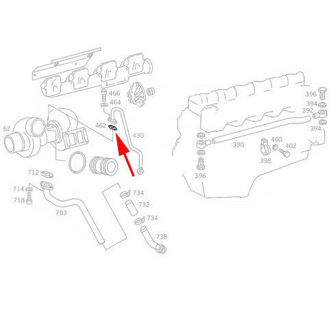 TURBO CHARGER OIL INLET GASKET SEAL FITS MERCEDES-BENZ, NEOPLAN, A442 187 01 80