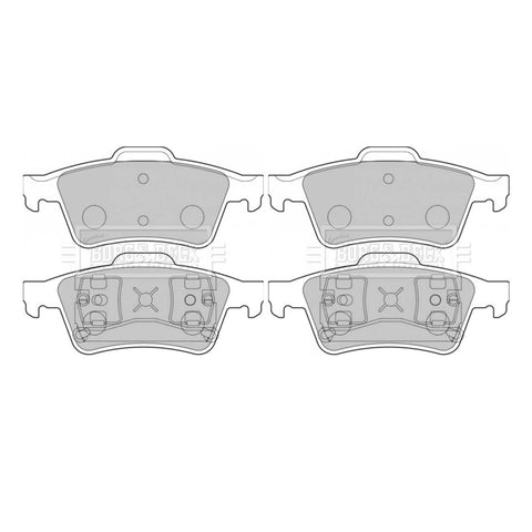 BORG & BECK REAR BRAKE PAD SET FITS FORD TOURNEO CONNECT 2002-2013 1324300