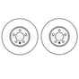 A PAIR OF BORG & BECK FRONT BRAKE DISCS FITS SEAT LEON 1999-2006 1J0615301K