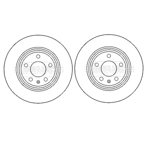 REAR BRAKE DISCS FITS AUDI A4, A5, A6 2010-2016,  8K0615601B, BBD4635
