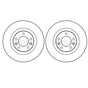 A PAIR OF BORG & BECK REAR BRAKE DISCS FITS PEUGEOT 508 2010 ONWARDS 4249.G2