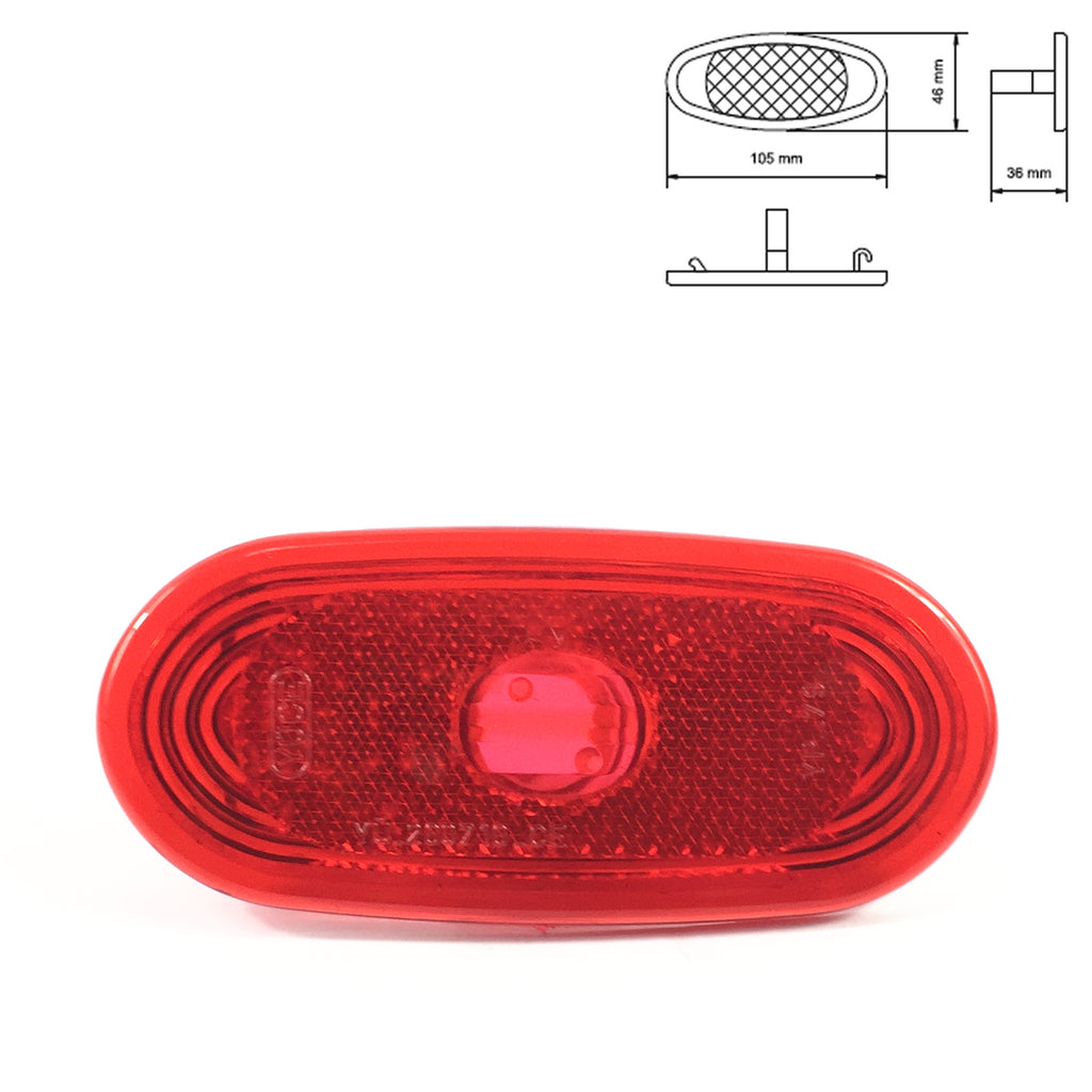 SIDE RED LENS LAMP LIGHT REFLECTOR FITS MERCEDES SPRINTER, VOLKSWAGEN CRAFTER