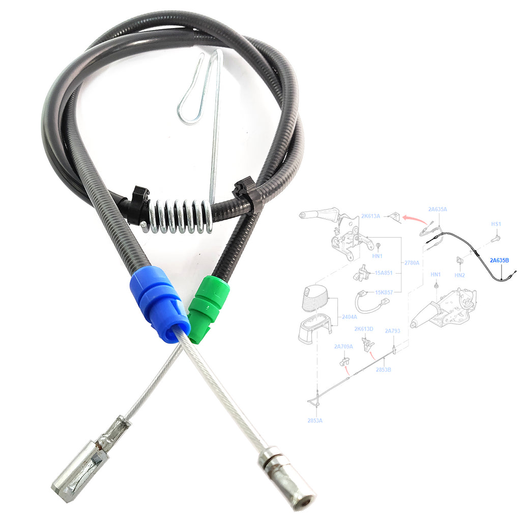 REAR LEFT SIDE PARKING / HAND BRAKE CABLE FITS FORD TRANSIT Mk7, 1388281