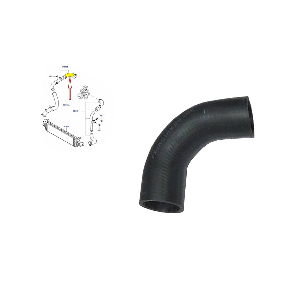 Intercooler Turbo Hose Pipe Fits Ford Focus C Max 04 to 12 1.8 TDCI 1496238